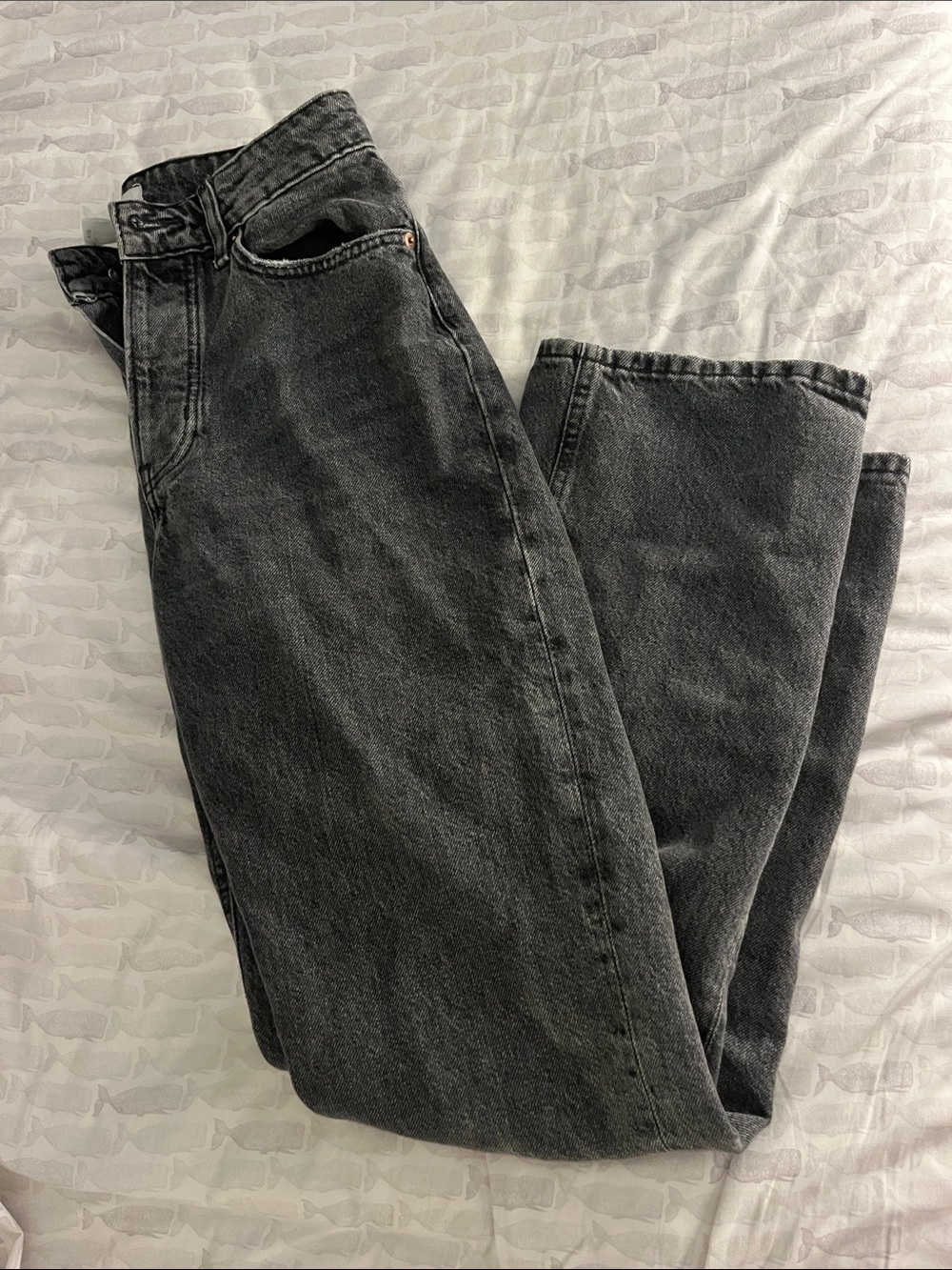 Women’s Black Washed Jeans - Classic Straight Fit